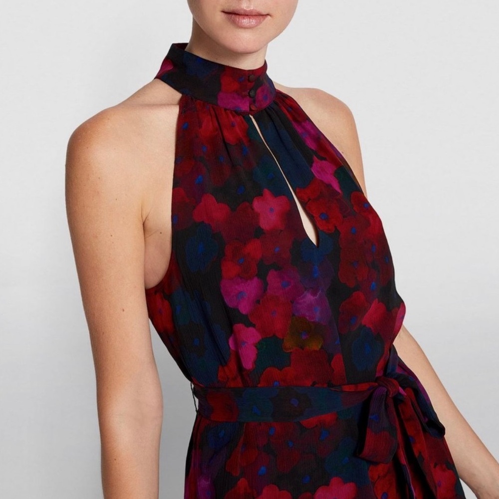 PAIGE Red Halter Backless Sundress
